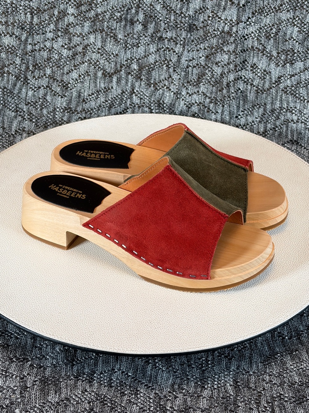 Swedish Hasbeens Combo Clog Sandal size 36